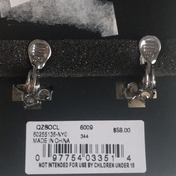 NWT Givenchy Clip Crystal Earrings - Picture 3 of 4